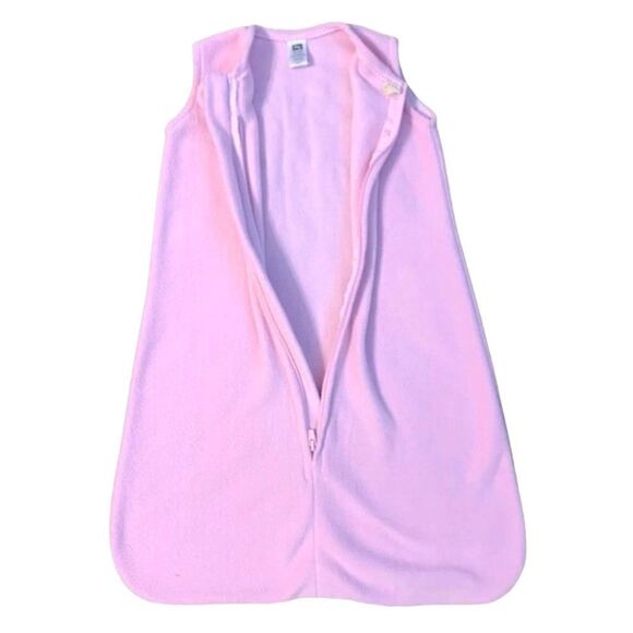 Hudson Baby Girl Pink Fleece Sleep Sack Size Small 0-6 Months 10-18 pounds - Picture 2 of 3
